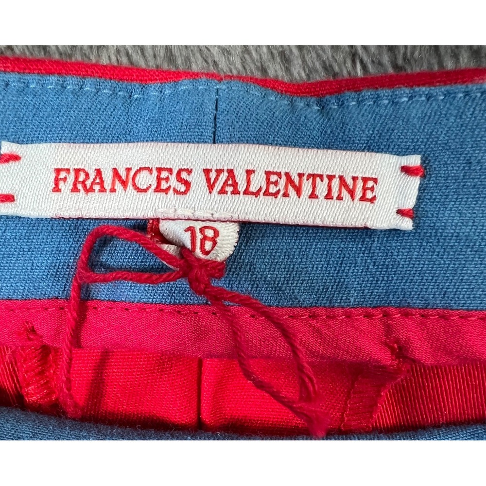 Frances Valentine Lucy Japanese Cigarette Pants Womens 18 40x28 Red Crop Stretch - Picture 7 of 11